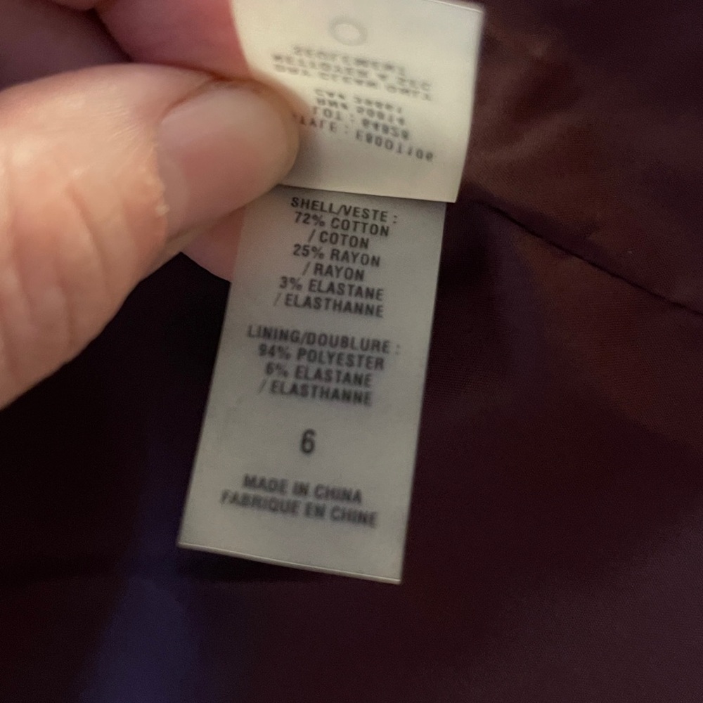 ELIE TAHARI Slate BurgundyRed Velvet Alena Woman’s Jacket Long Sleeve - Picture 10 of 10